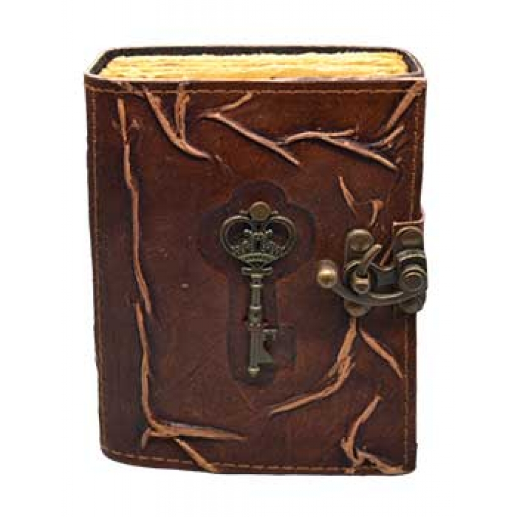 Aged Leather Key Journal with Latch