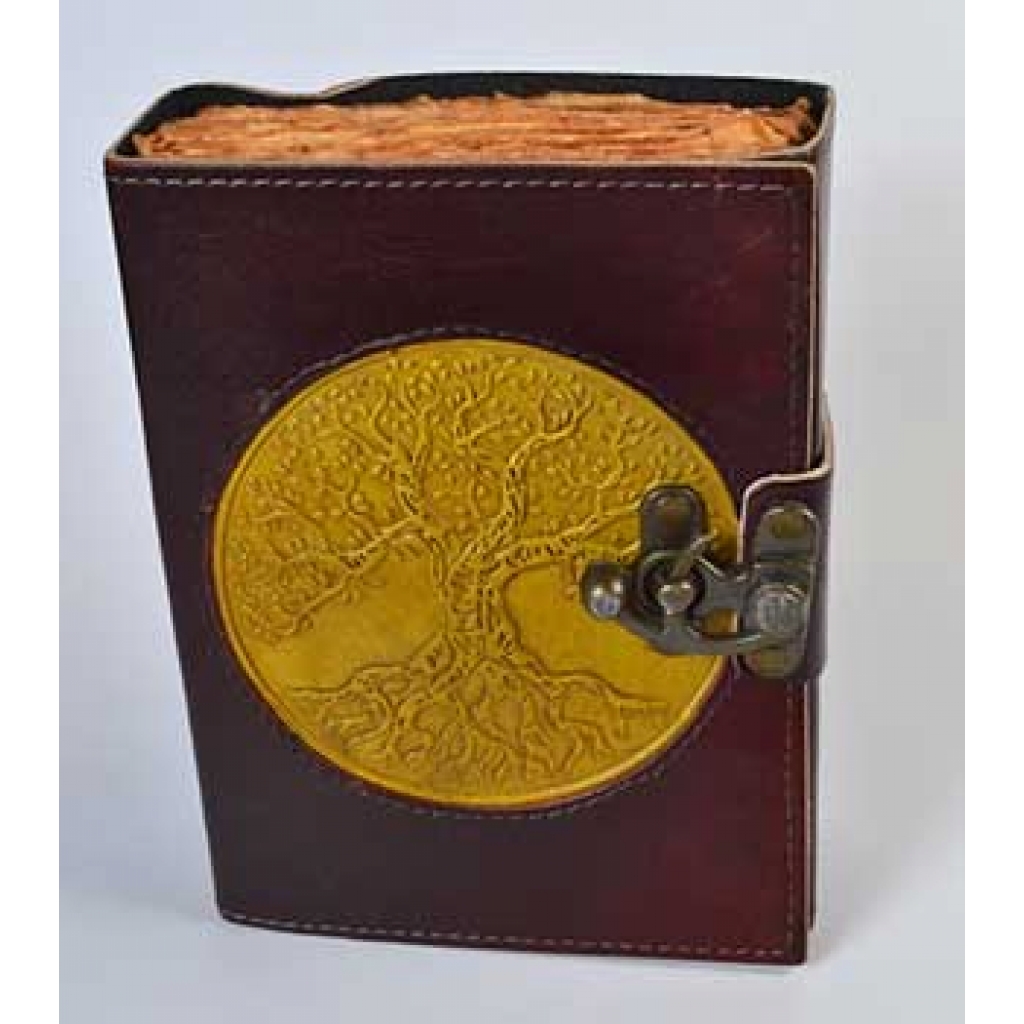 Tree of Life Leather Journal with Latch