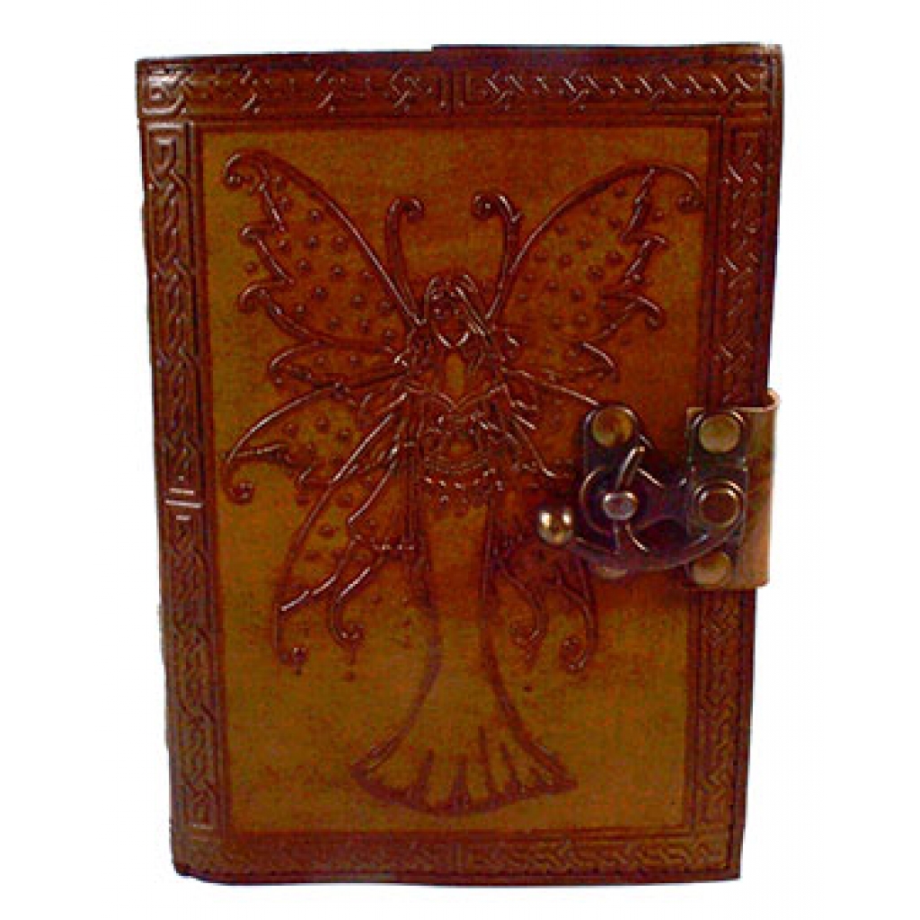 Fairy Journal with Spotted Wings: Aged Paper Leather