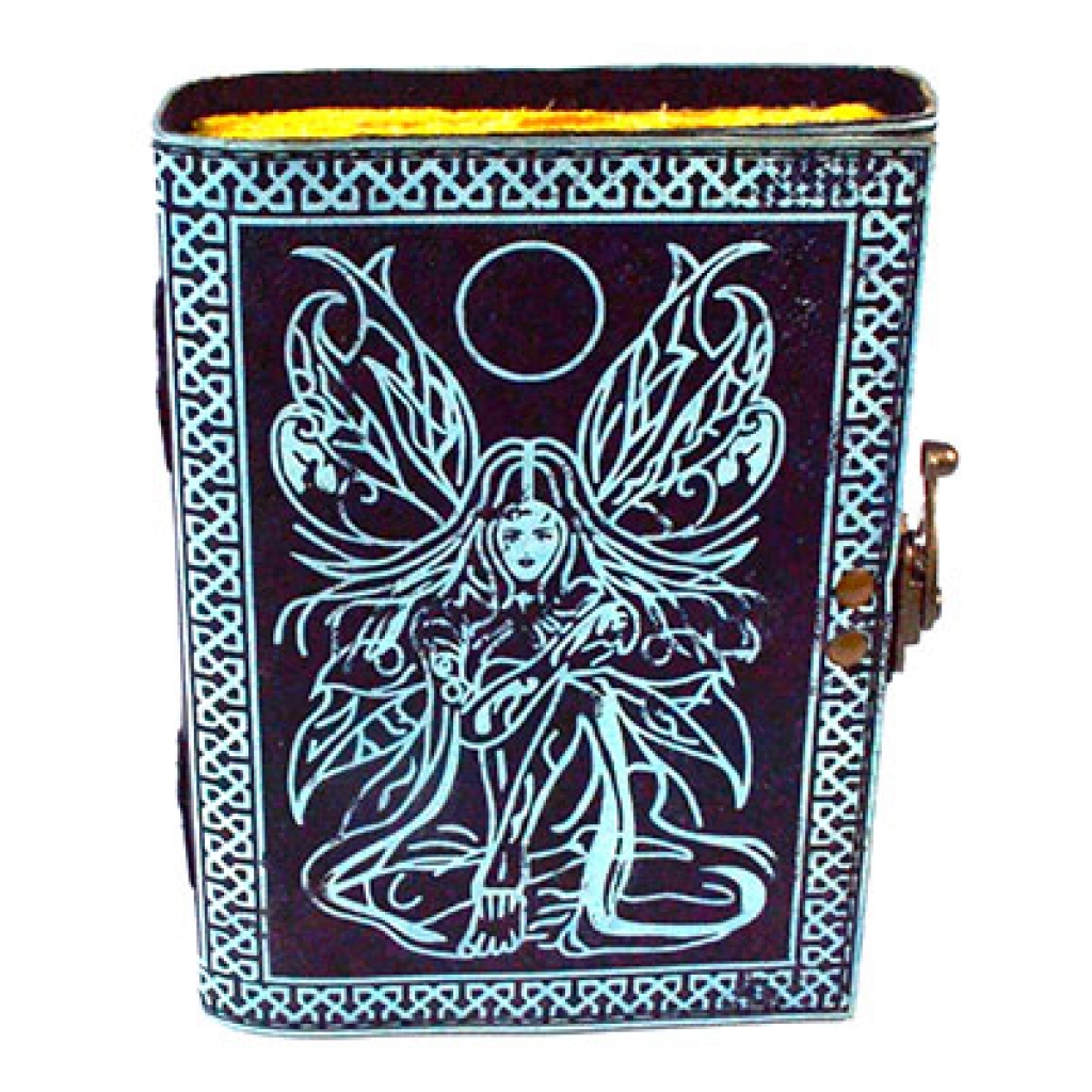 Black & Blue Fairy Journal with Leather Closure