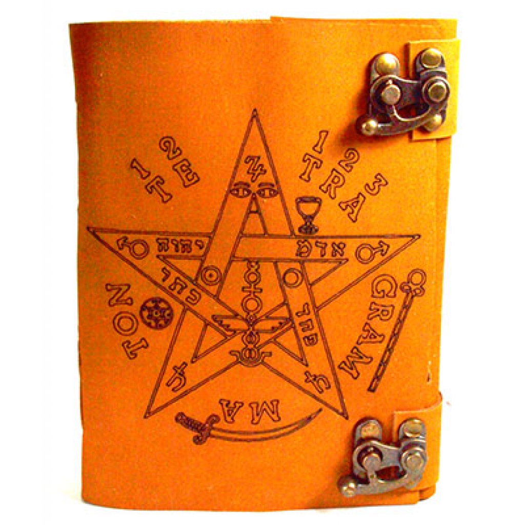 Tetragrammaton Aged Leather Journal with Latch Closure