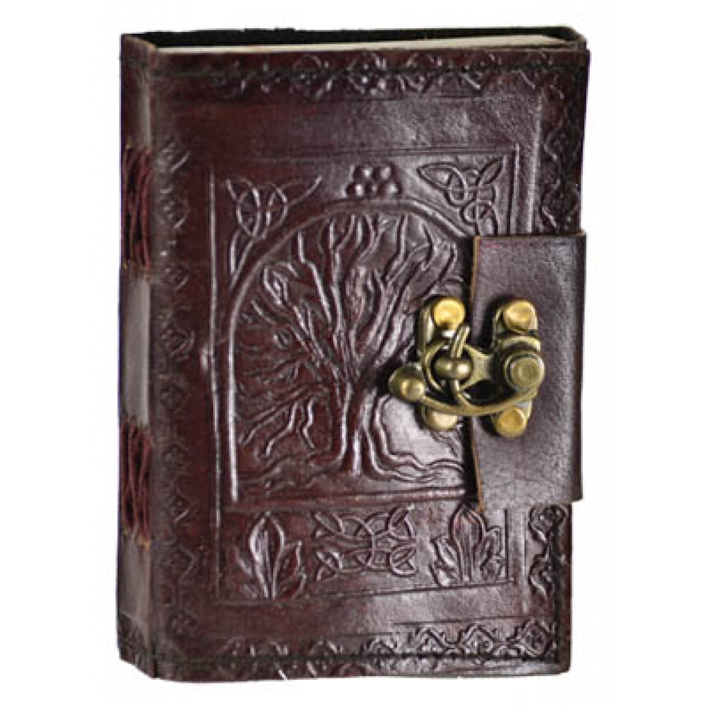 Tree of Life Leather Blank Journal w/ Latch