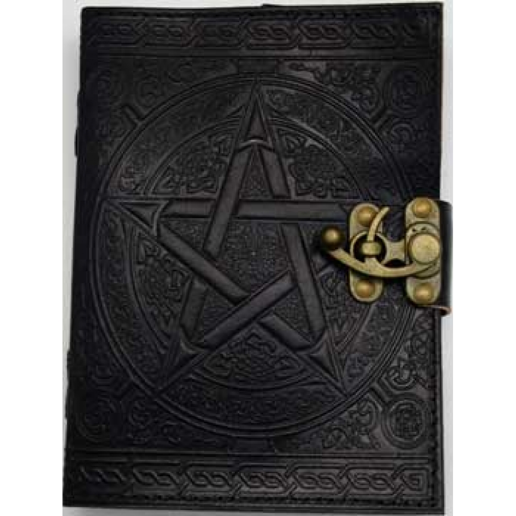 Black Pentagram Leather Journal - 5