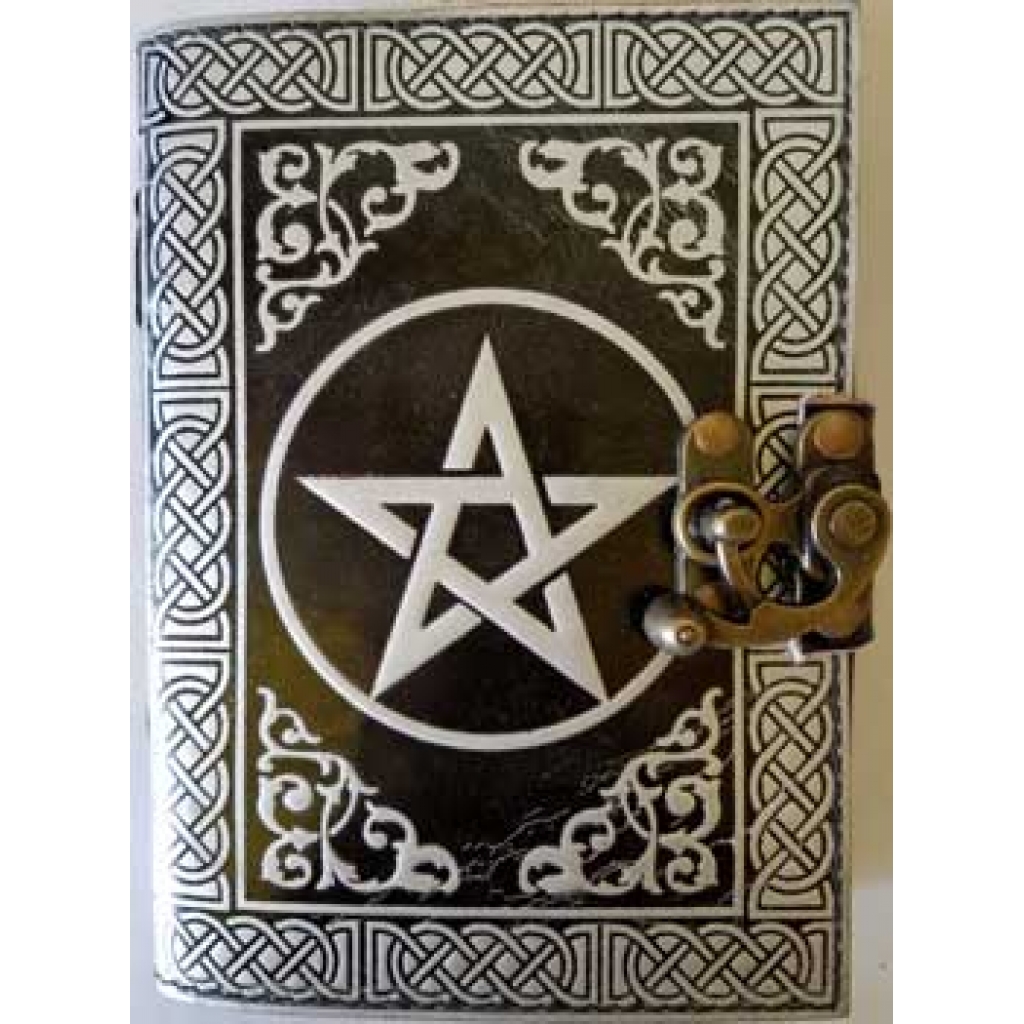 Pentagram Leather Blank Book with Latch