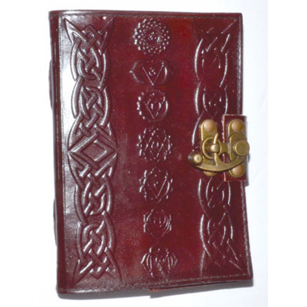 Chakra Leather Blank Book with Latch