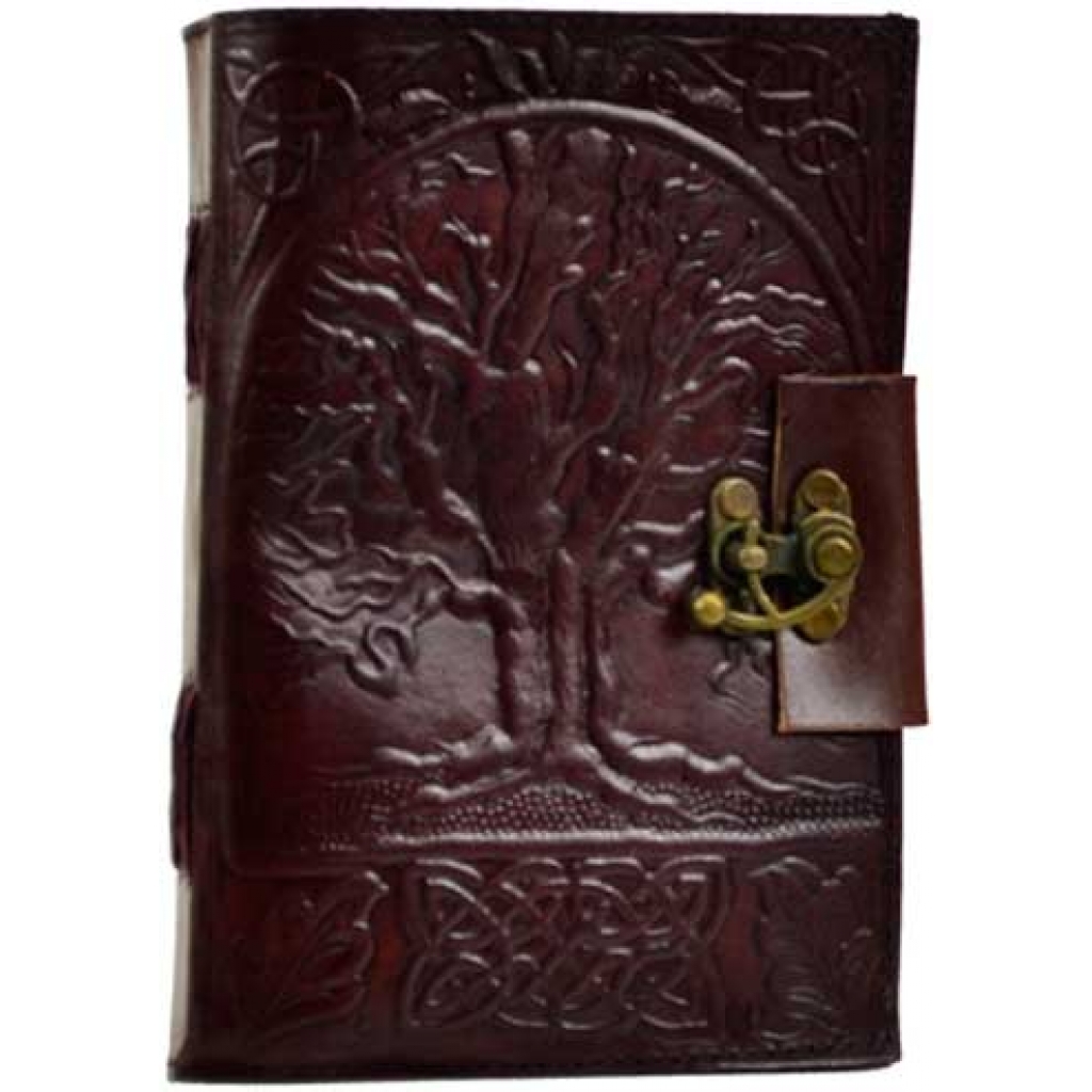 Tree of Life Leather Blank Book with Latch