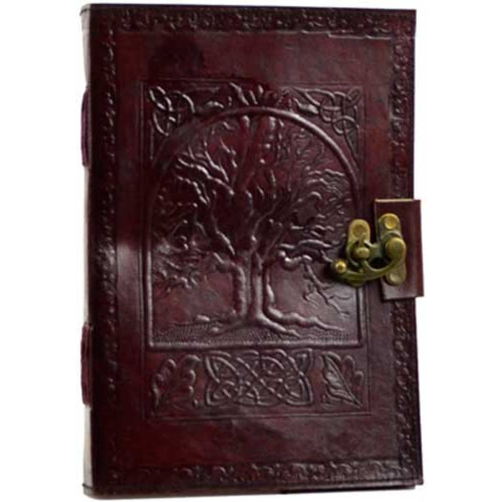 Tree of Life Leather Blank Book - 280 Pages of Inspiration