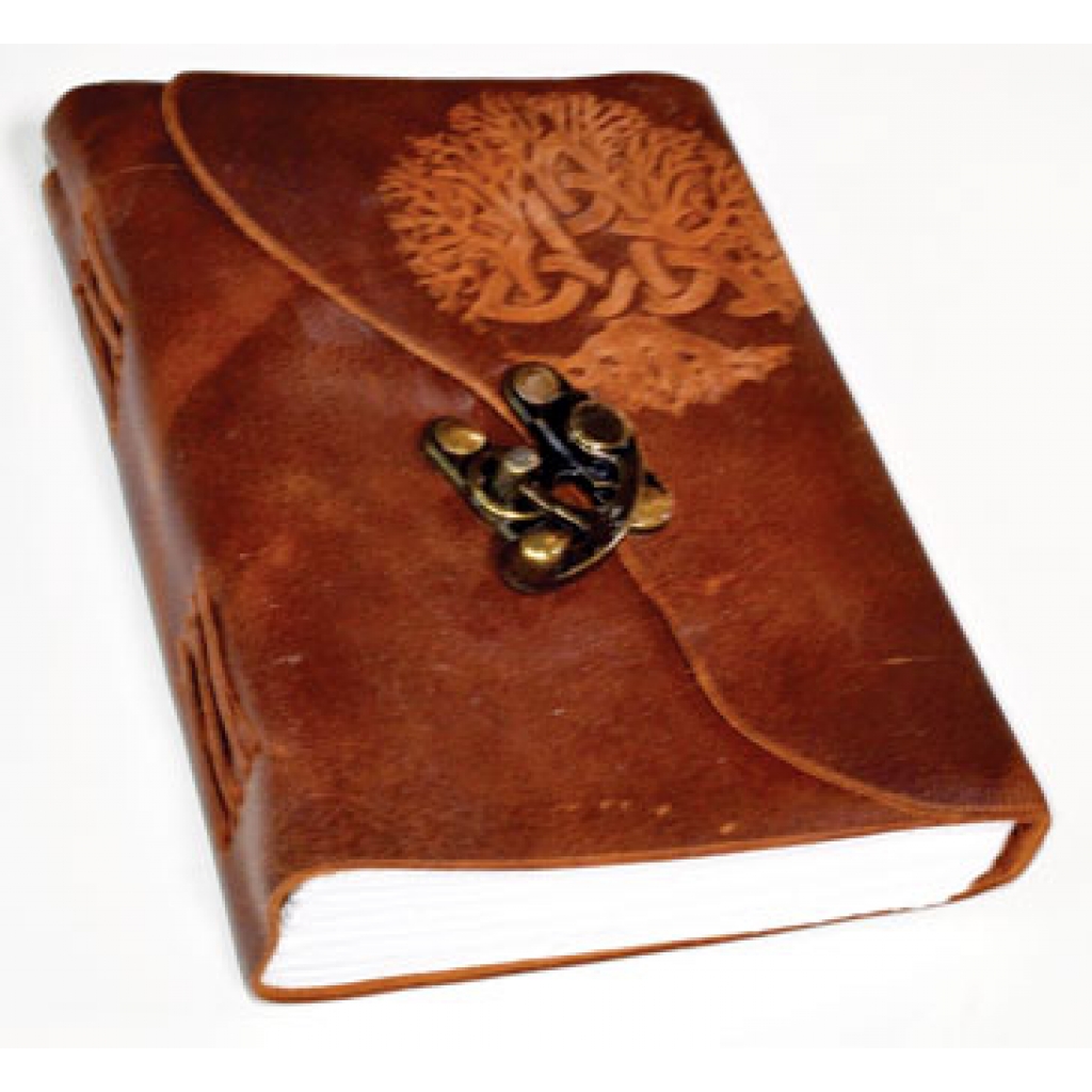 Tree of Life Leather Journal With Latch - Nature's Chronicles