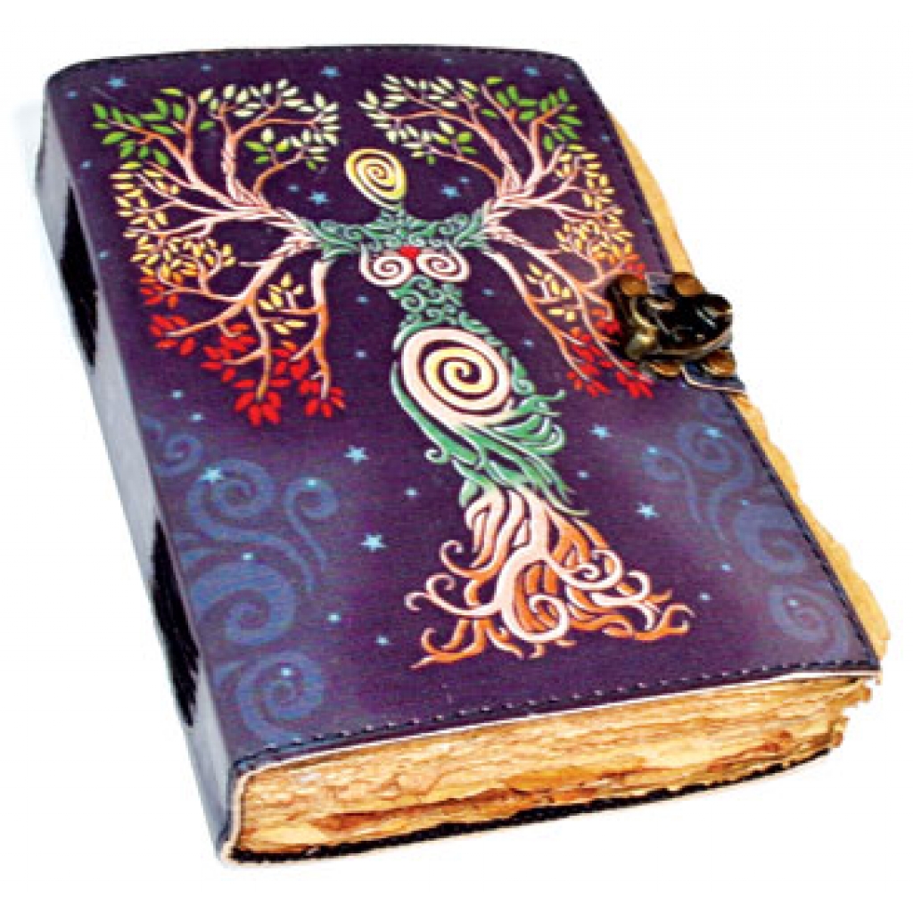 Aged Leather Goddess Journal with Latch