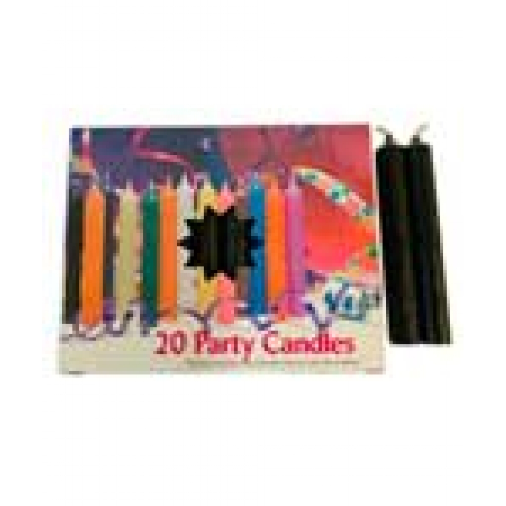 Compact Black Chime Candle Set - 20 Pack