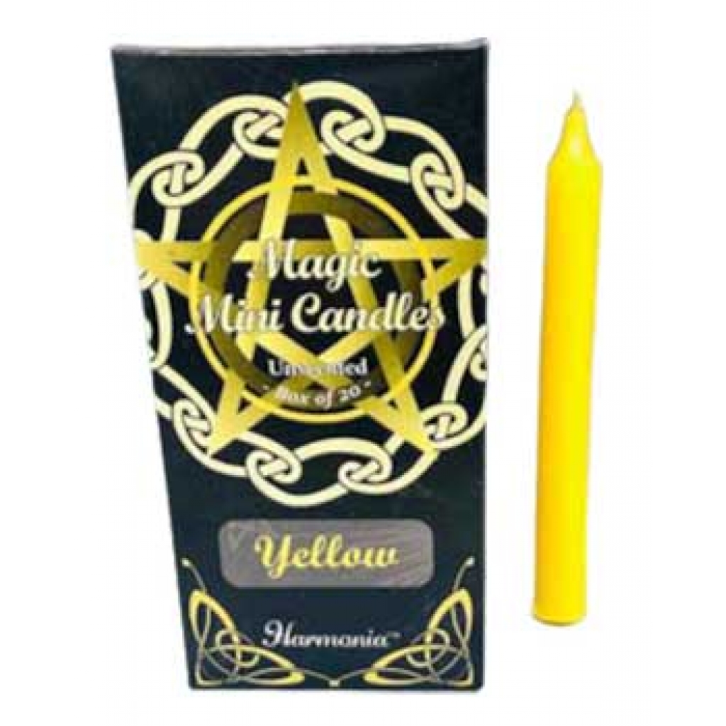 Half-Inch Diameter Yellow Chime Candle - 20 Pack