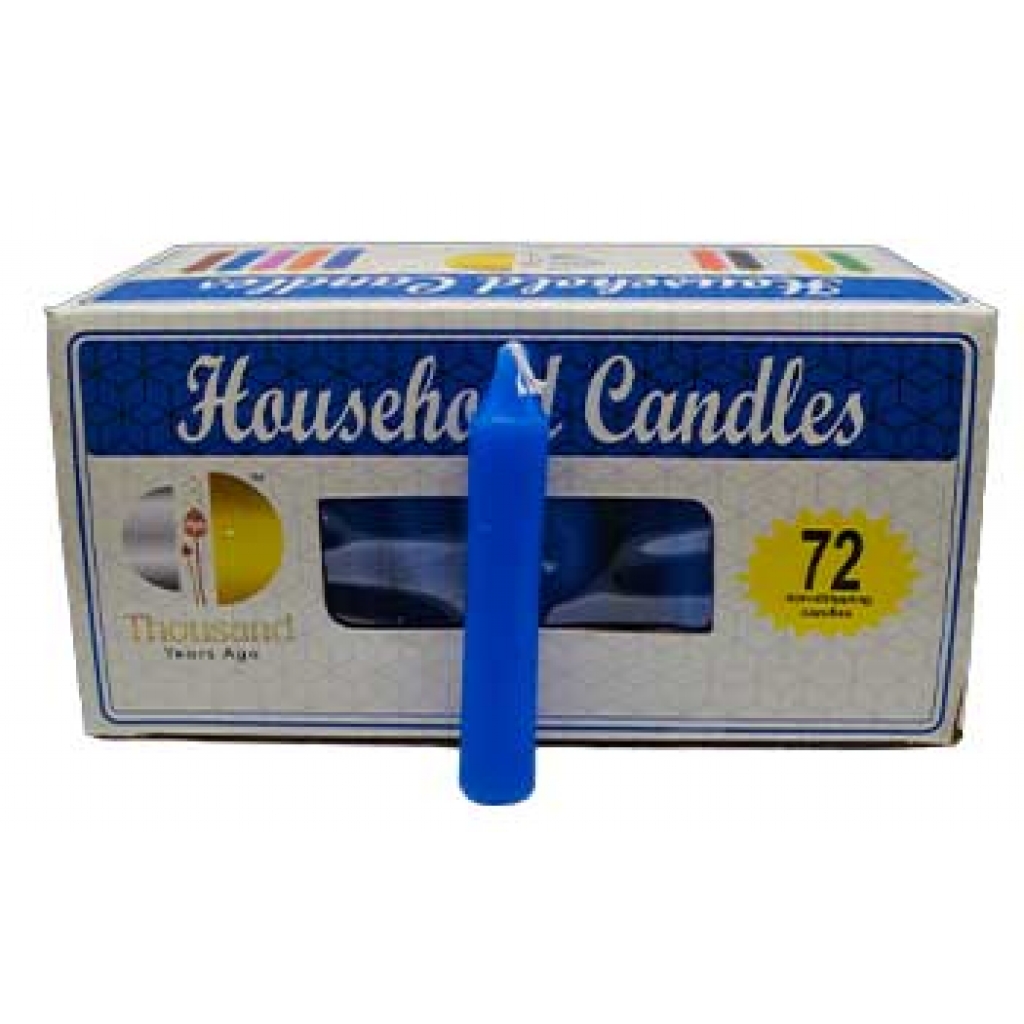 72-Pack Blue 4-Inch Household Candles