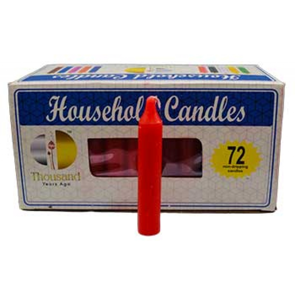 Red Household Candles - Set of 72, 4