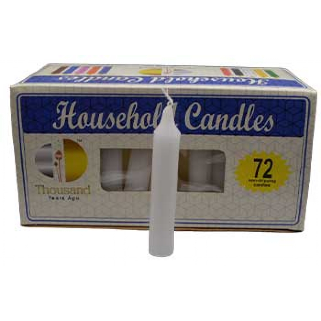 Set of 72 White Household Candles (4