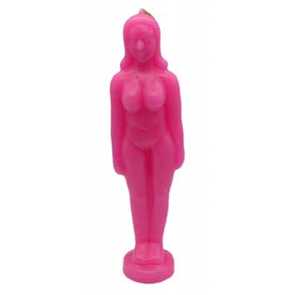 Pink Woman Candle - 6.75 inches