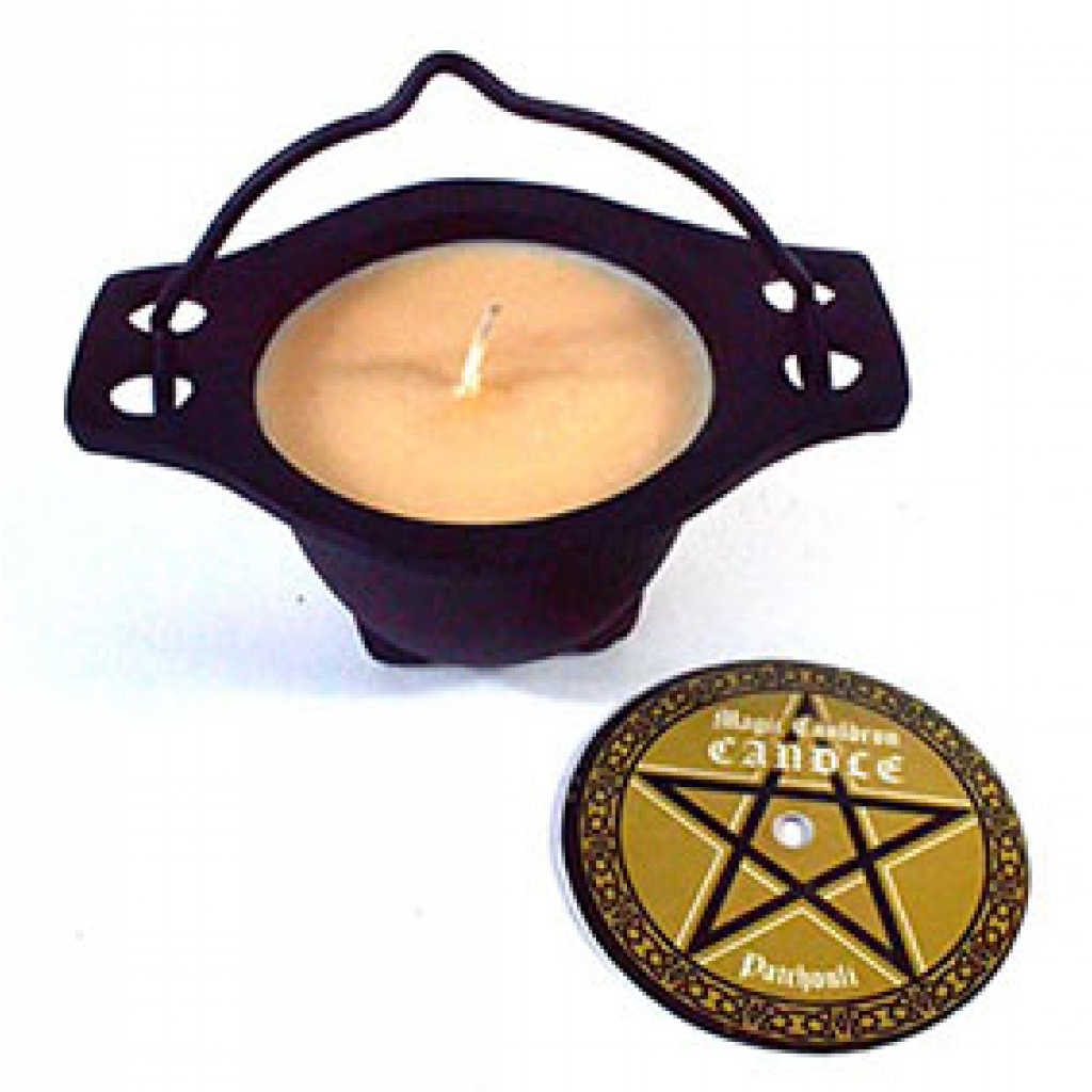 Patchouli Candle in Cauldron - Mystical Scent