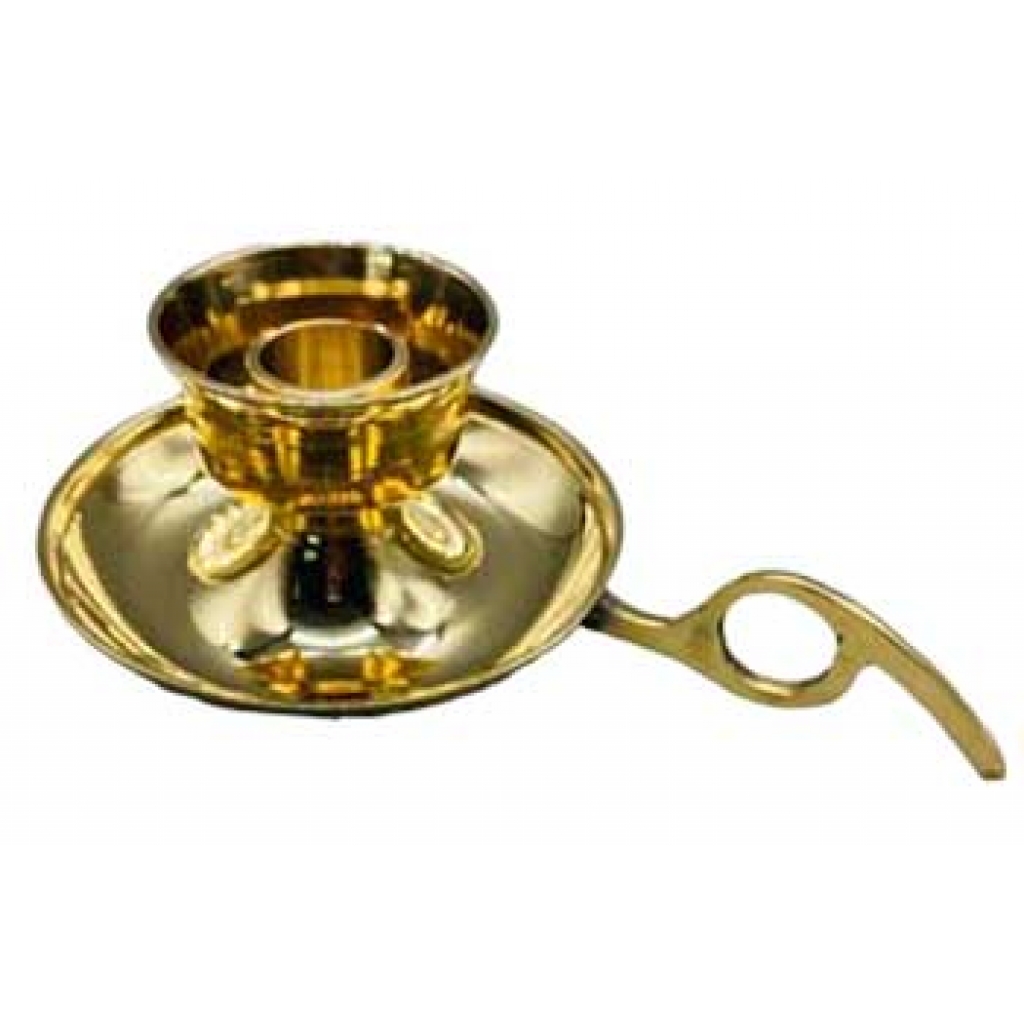 Classic Brass Chamberstick Taper Candle Holder