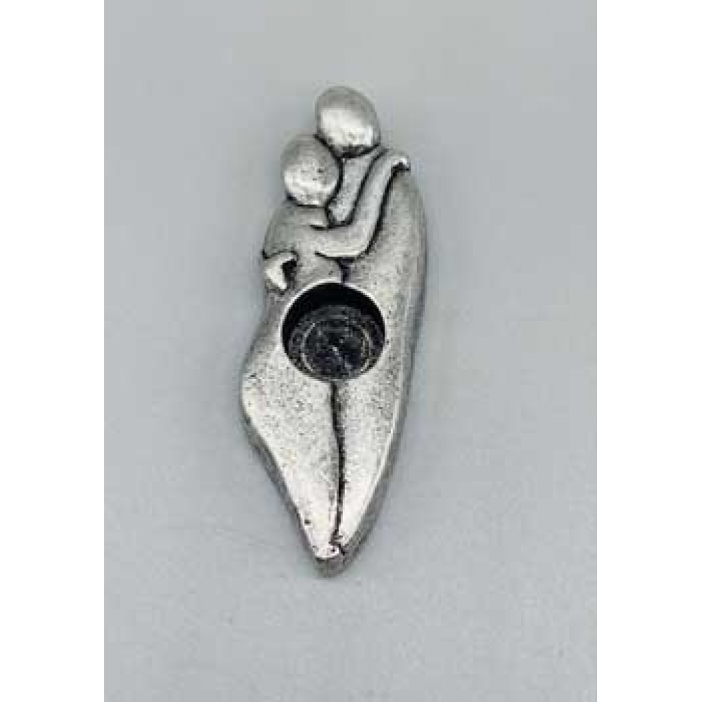 Embracing Couple Pewter Mini Candle Holder