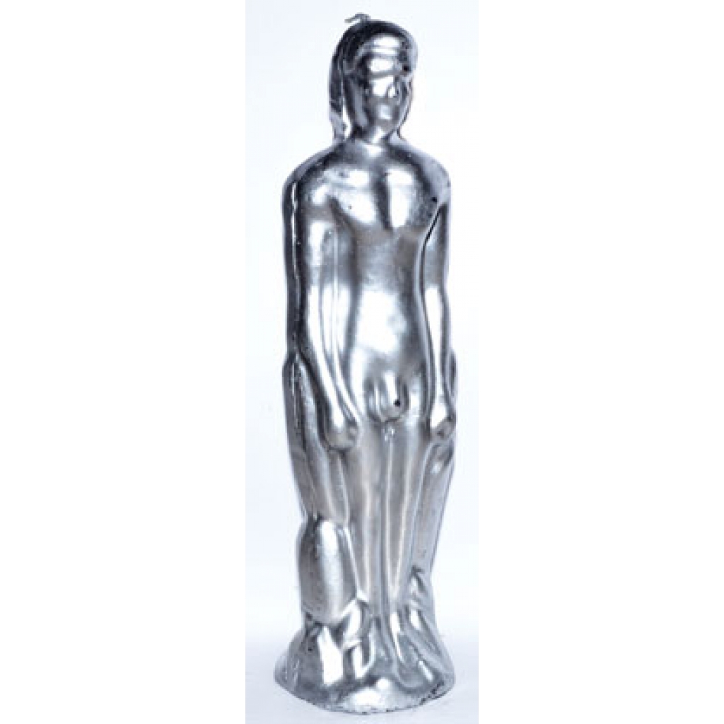 Silver Male Candle - Symbol of Wealth and Sophistication