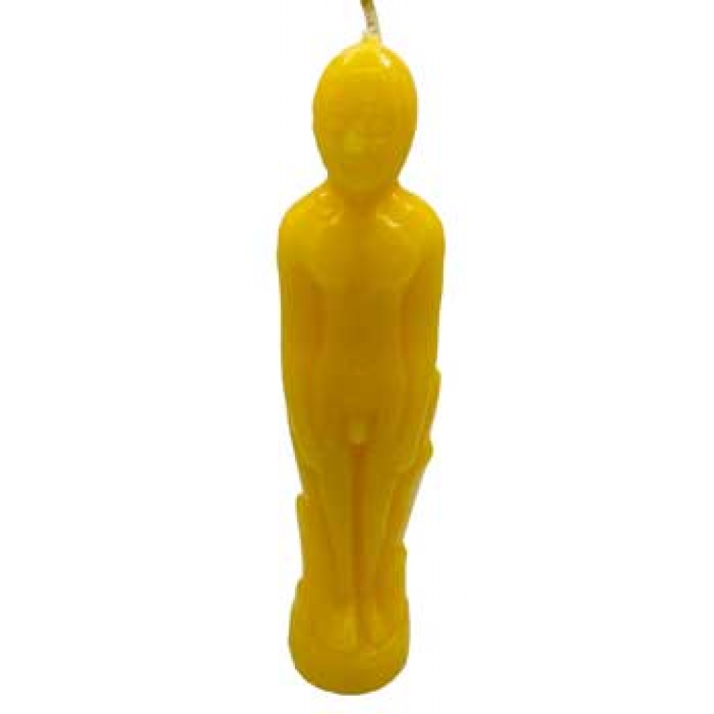 Yellow Male Candle - Manifesting Happiness and Joy