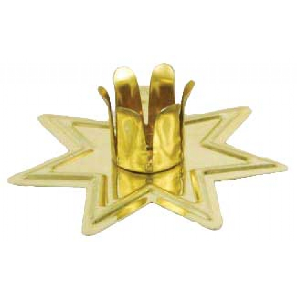 Gold-Toned Fairy Star Chime Candle Holder