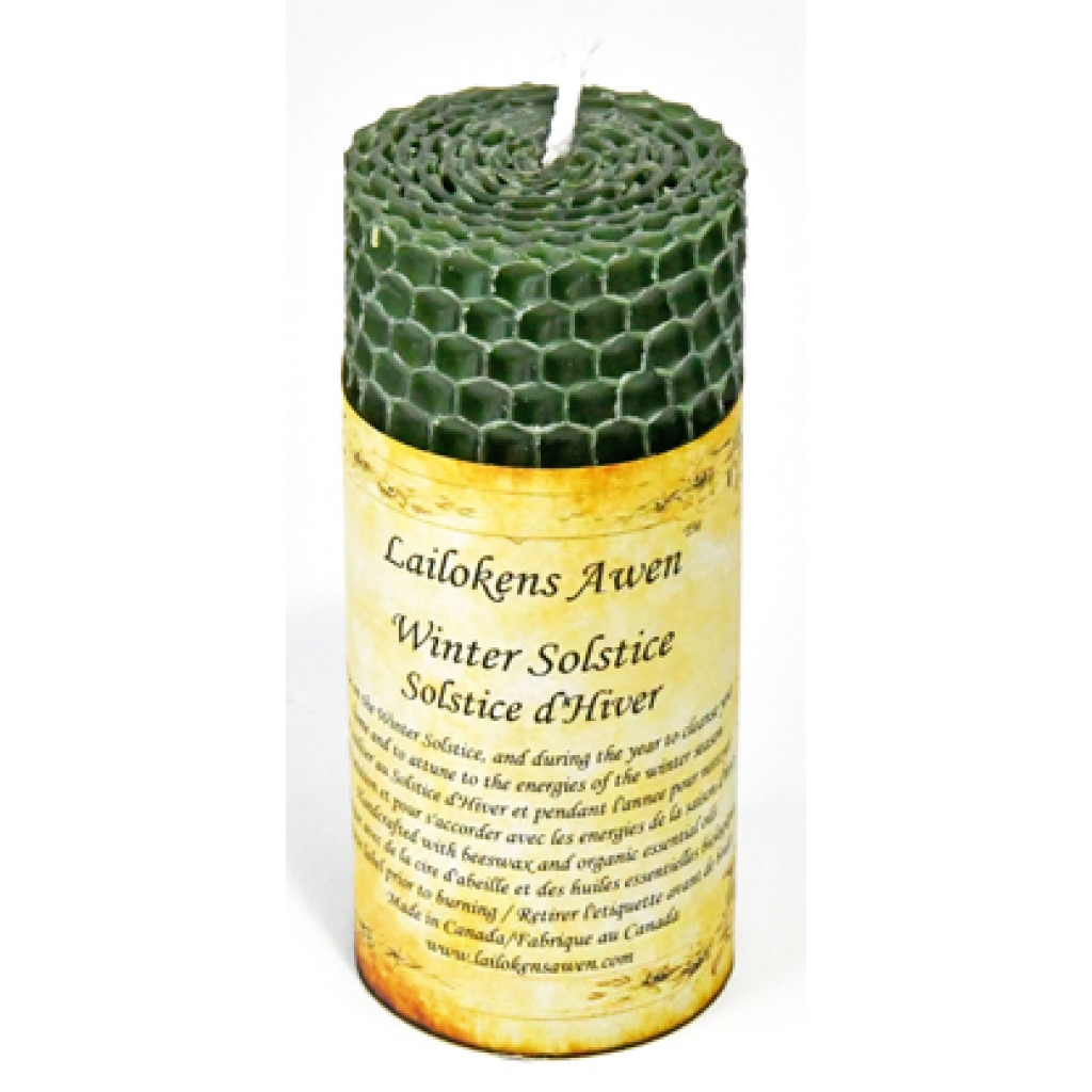 Winter Solstice Altar Lailokens Awen Candle - 4 1/4