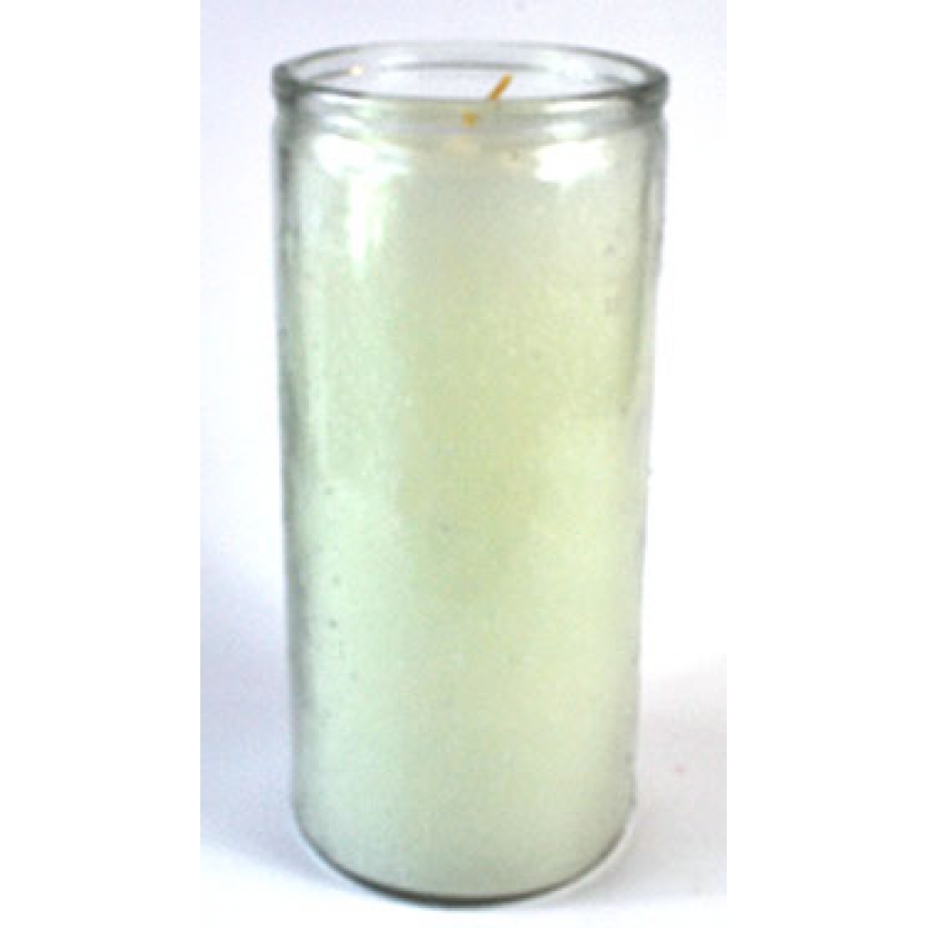 White 14-Day Jar Candle for Spiritual Practices