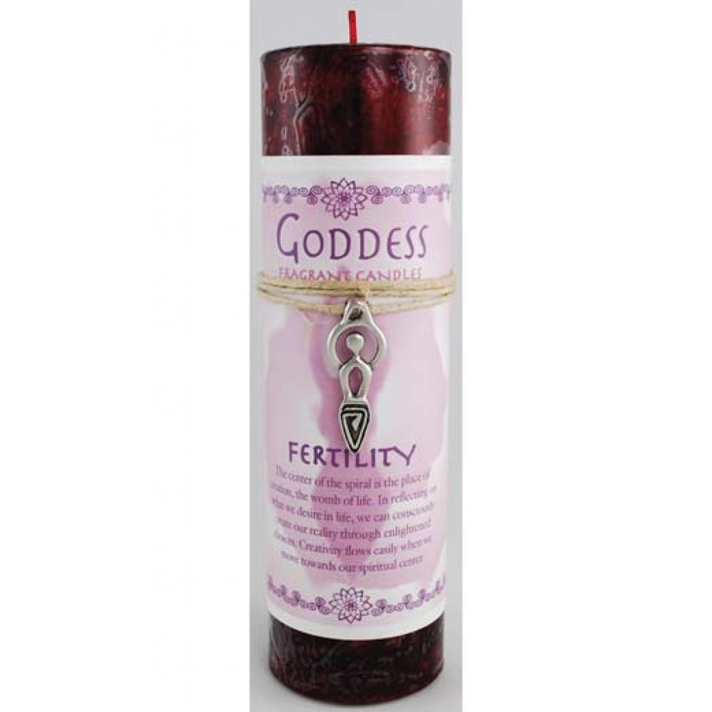 Fertility Pillar Candle with Goddess Necklace