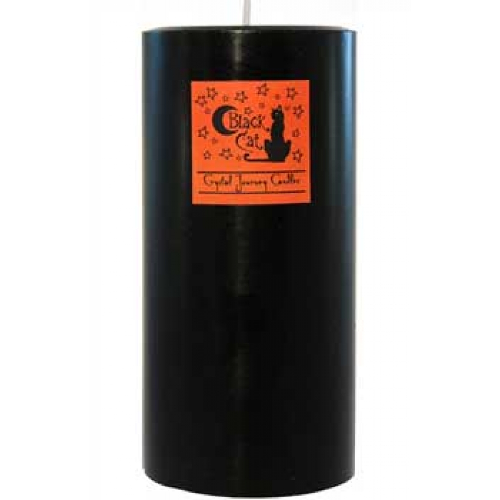 Black Cat Pillar Candle 3