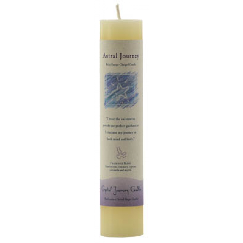 Astral Journey: Reiki Charged Pillar Candle for Empowerment