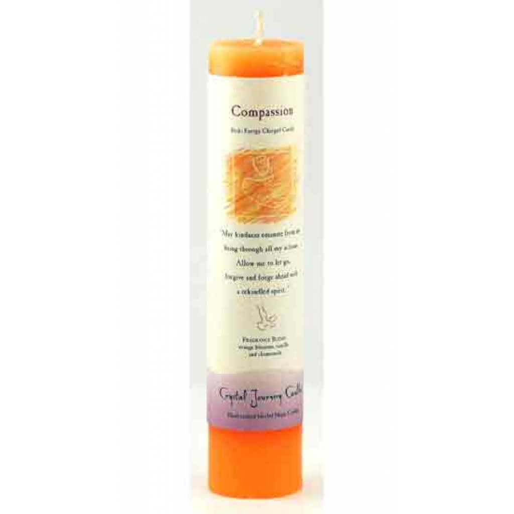 Compassion Reiki Charged Pillar Candle - 7