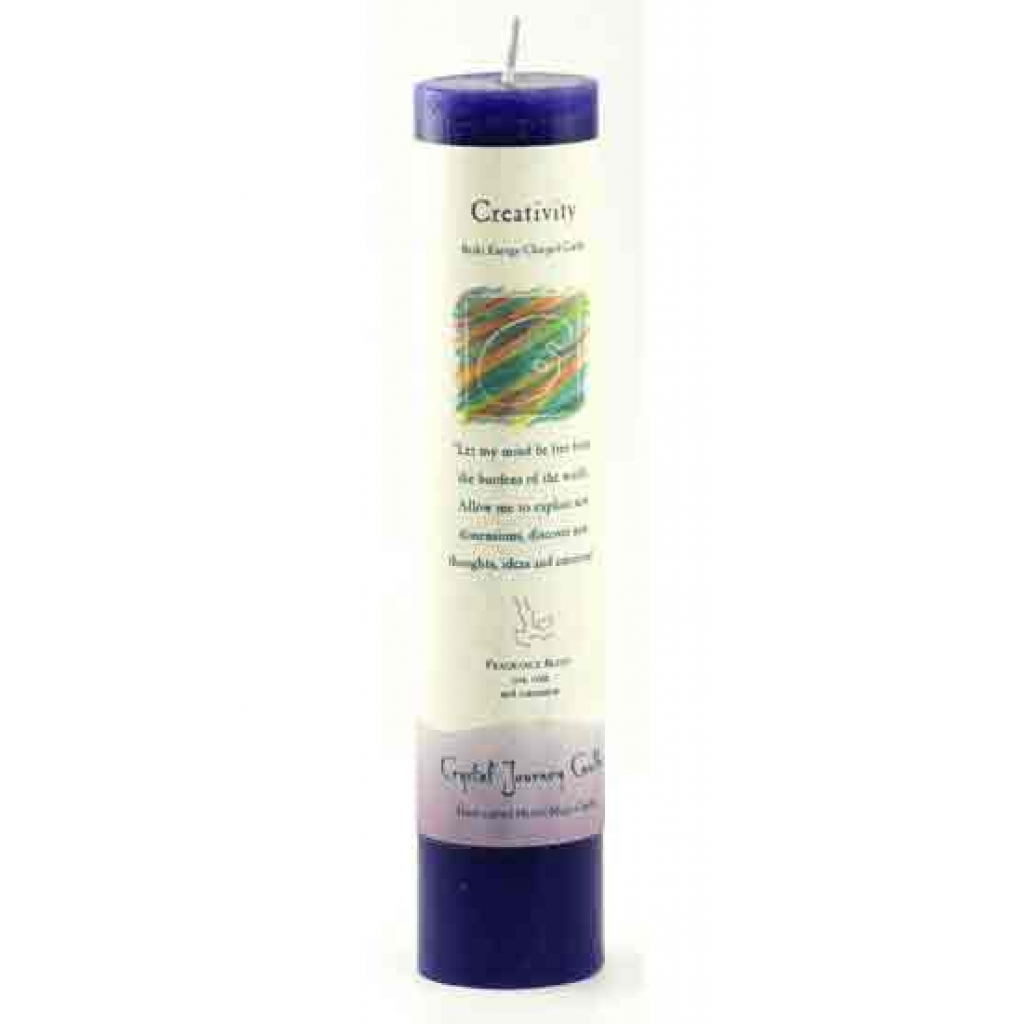 Creativity Reiki Charged Pillar Candle