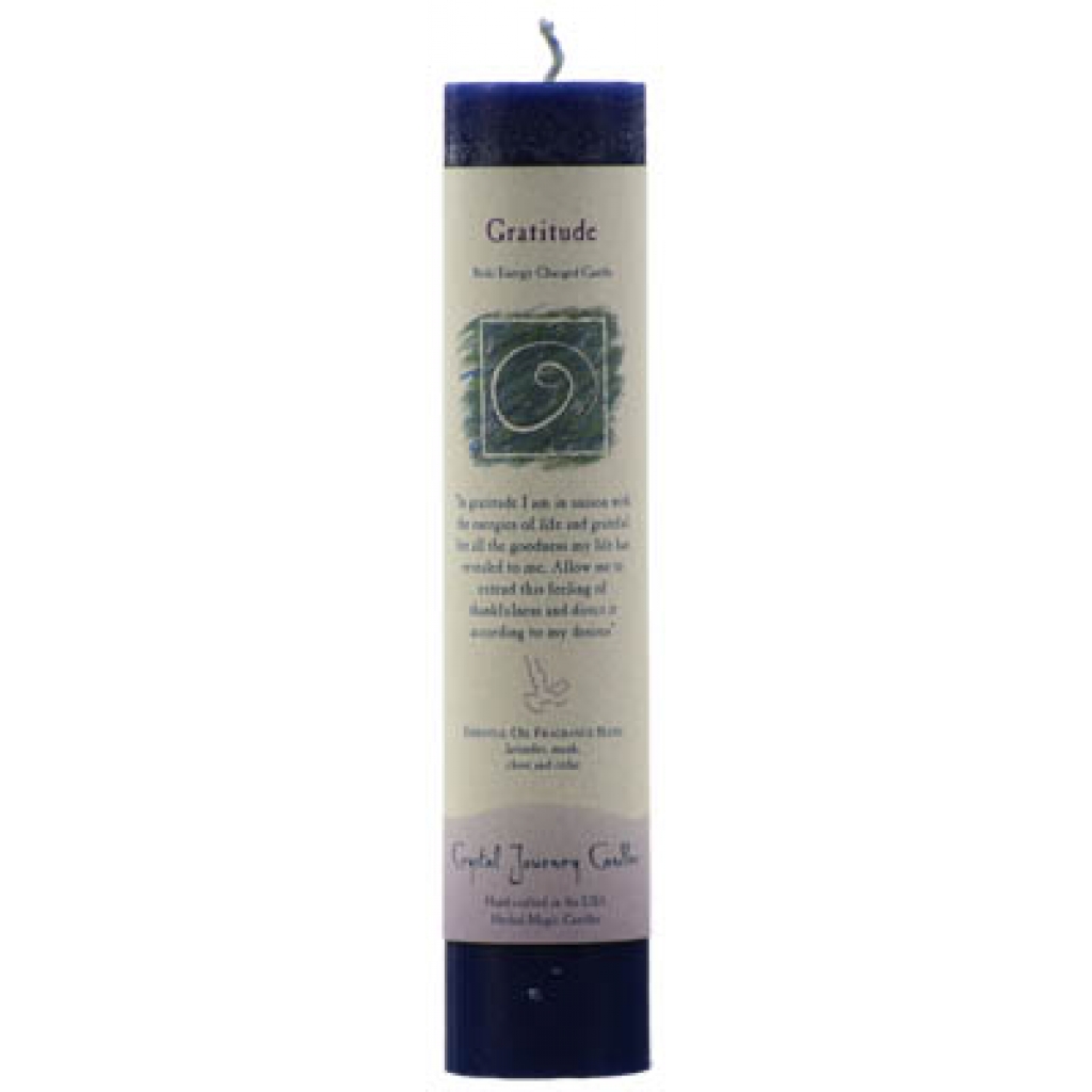 Gratitude Reiki Charged Pillar Candle