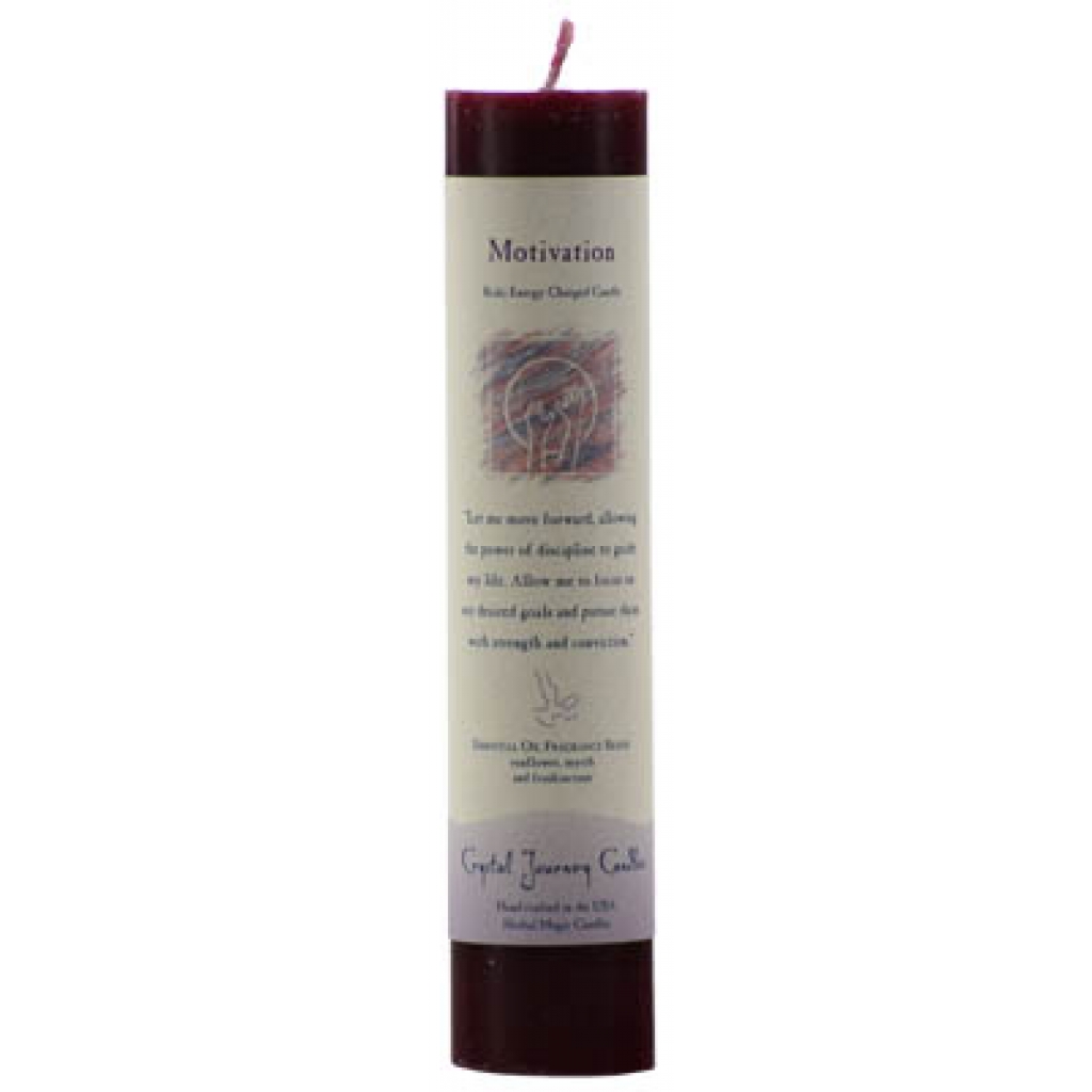 Motivation Reiki Charged Pillar Candle