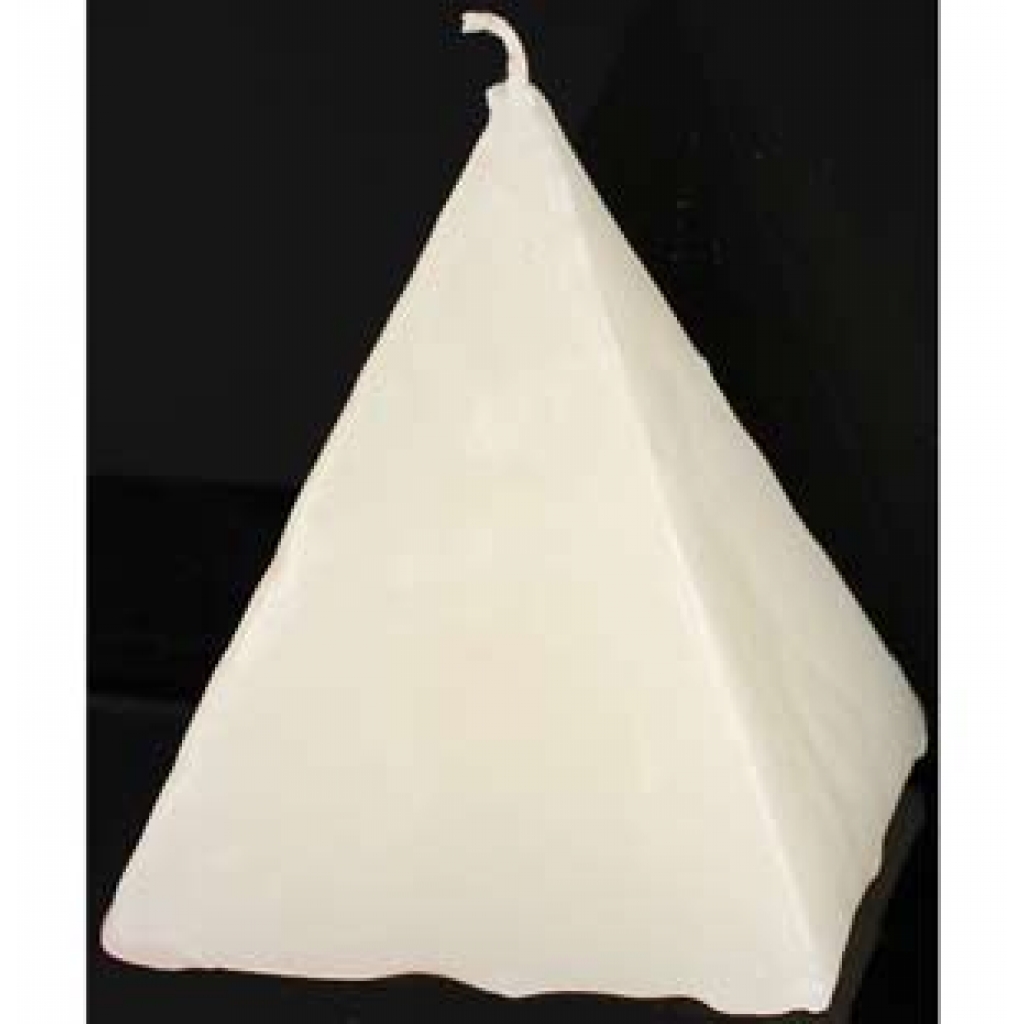 White Strawberry Pyramid Candle for Healing and Serenity