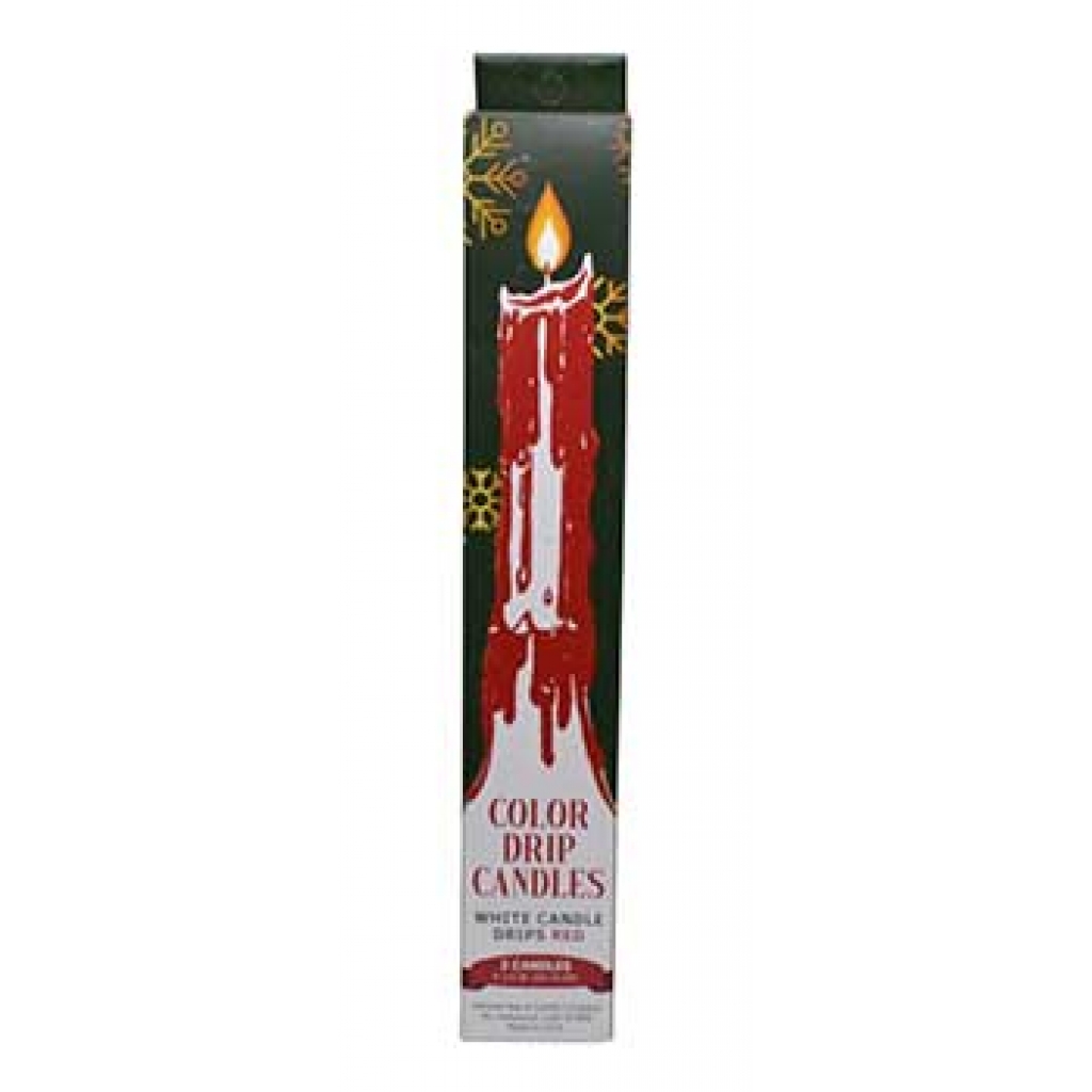 (set of 2) Red Drip Candles