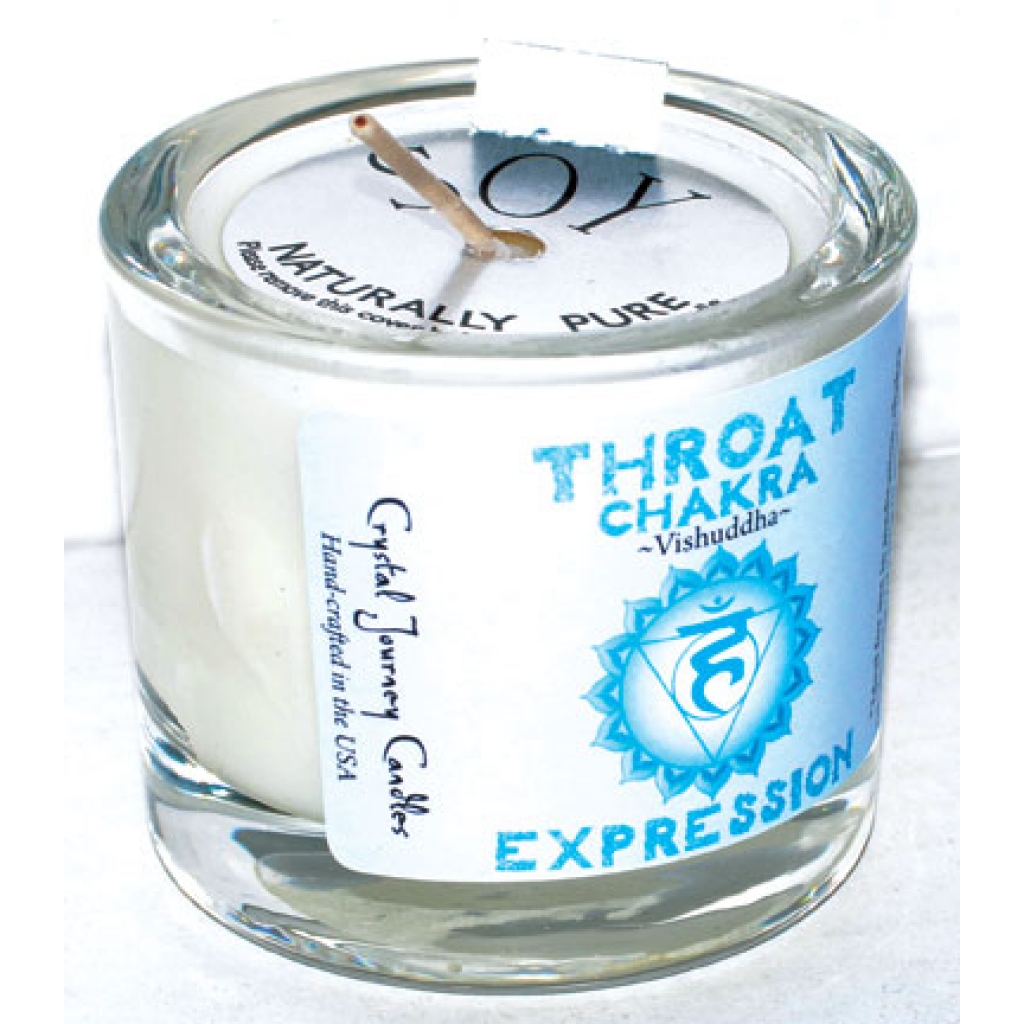 Throat Chakra Soy Votive Candle - Meditation Aid