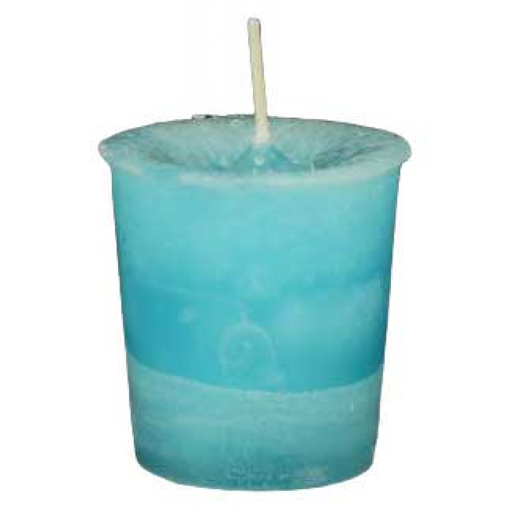 Dreams Herbal Votive Candle - Light Aqua