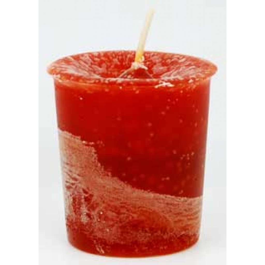 Housewarming Herbal Votive Candle - Red Brown