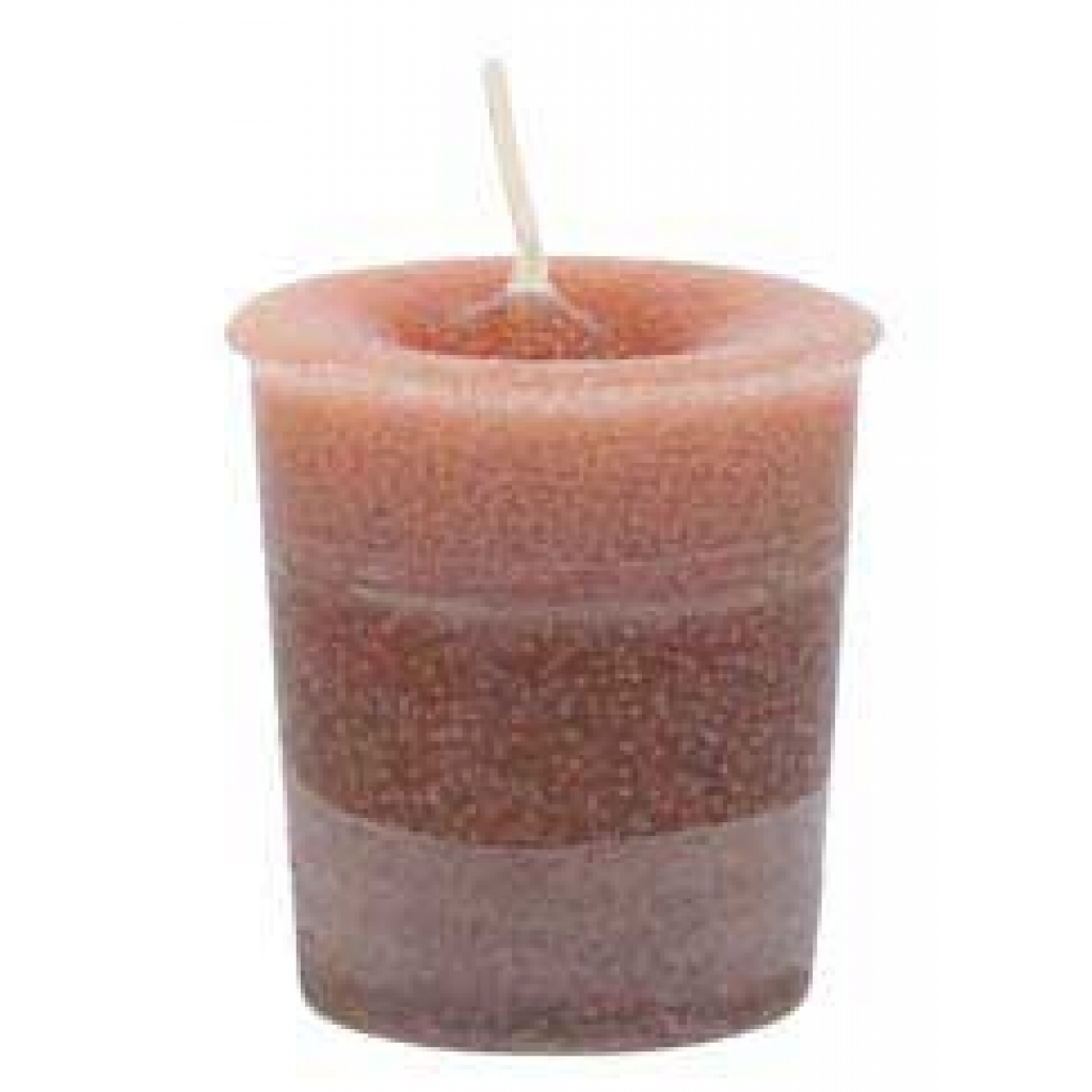 Power Herbal Votive Candle - Silver for Healing and Balance