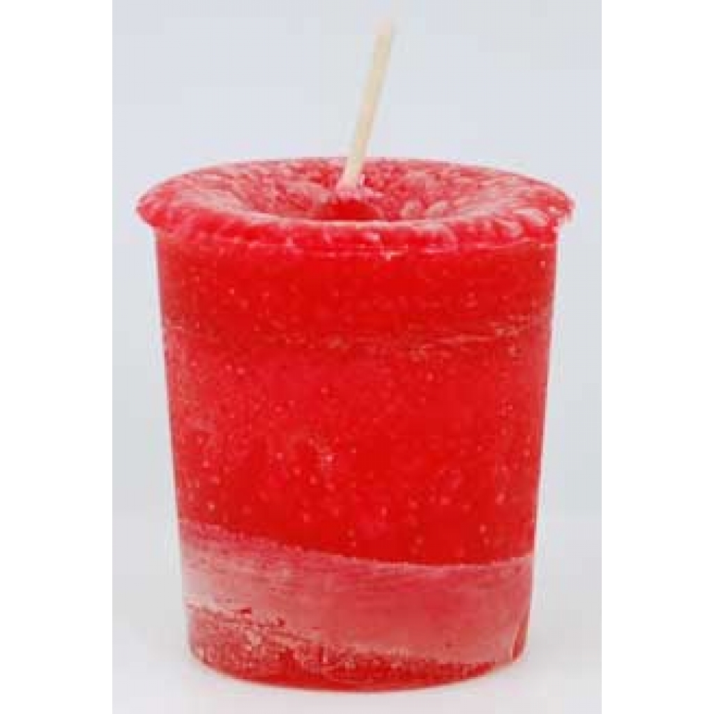 Seduction Herbal Votive Candle in Red Pink