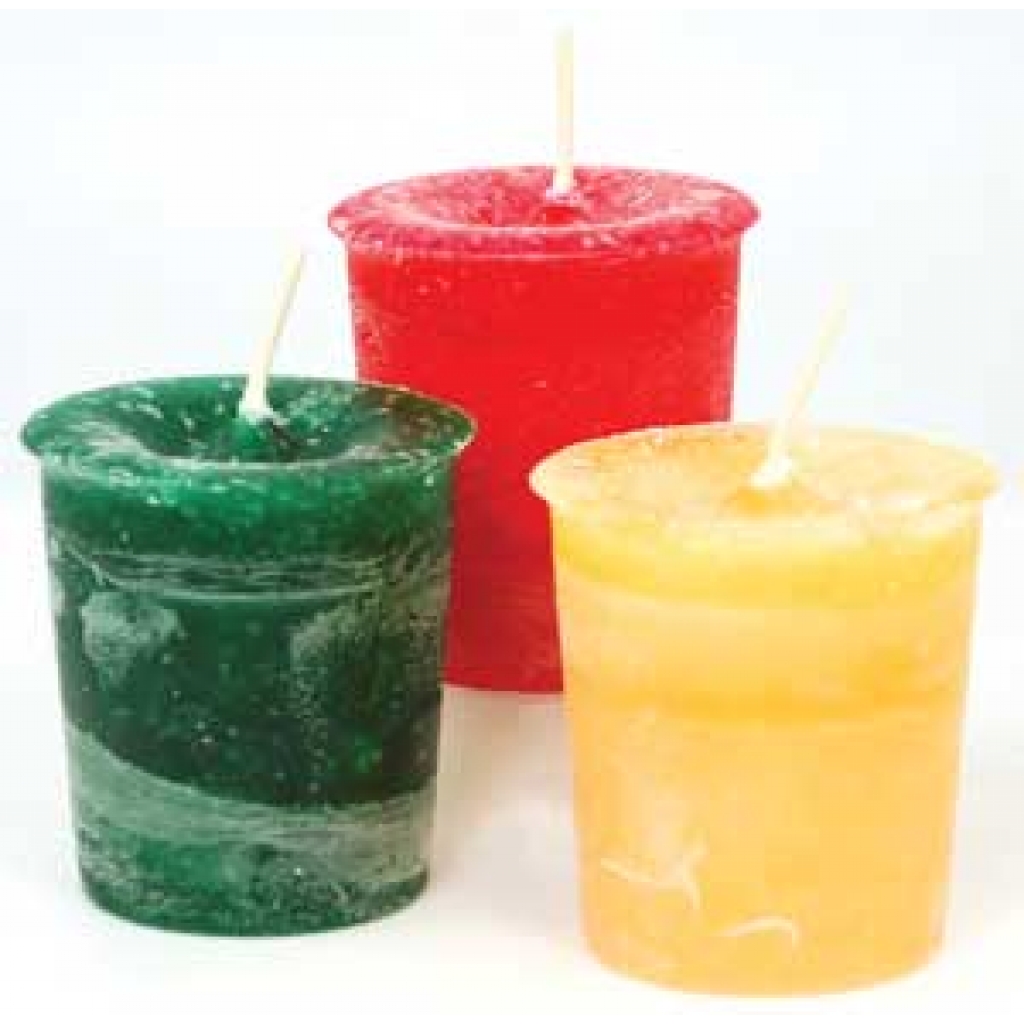 Peace Herbal Votive - Dark Green: Reiki Enhanced Candle