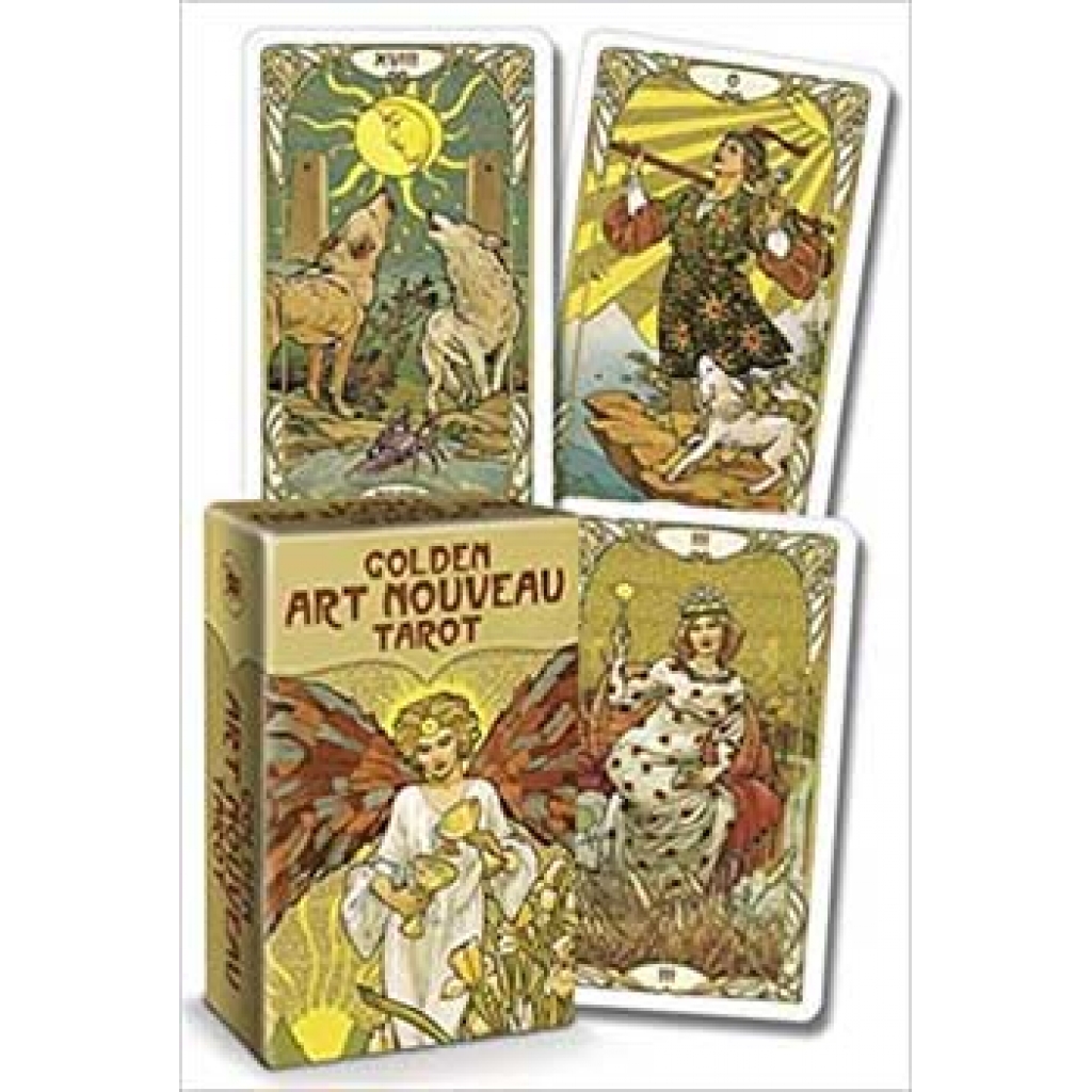 Golden Art Nouveau Mini Tarot by Giulia F Massaglia