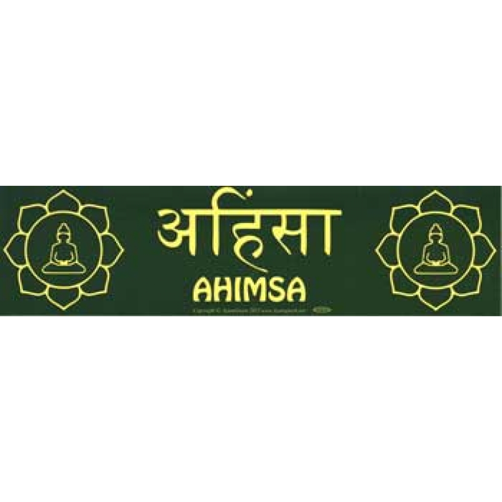 Ahimsa Lotus Bumper Sticker: A Message of Peace and Compassion