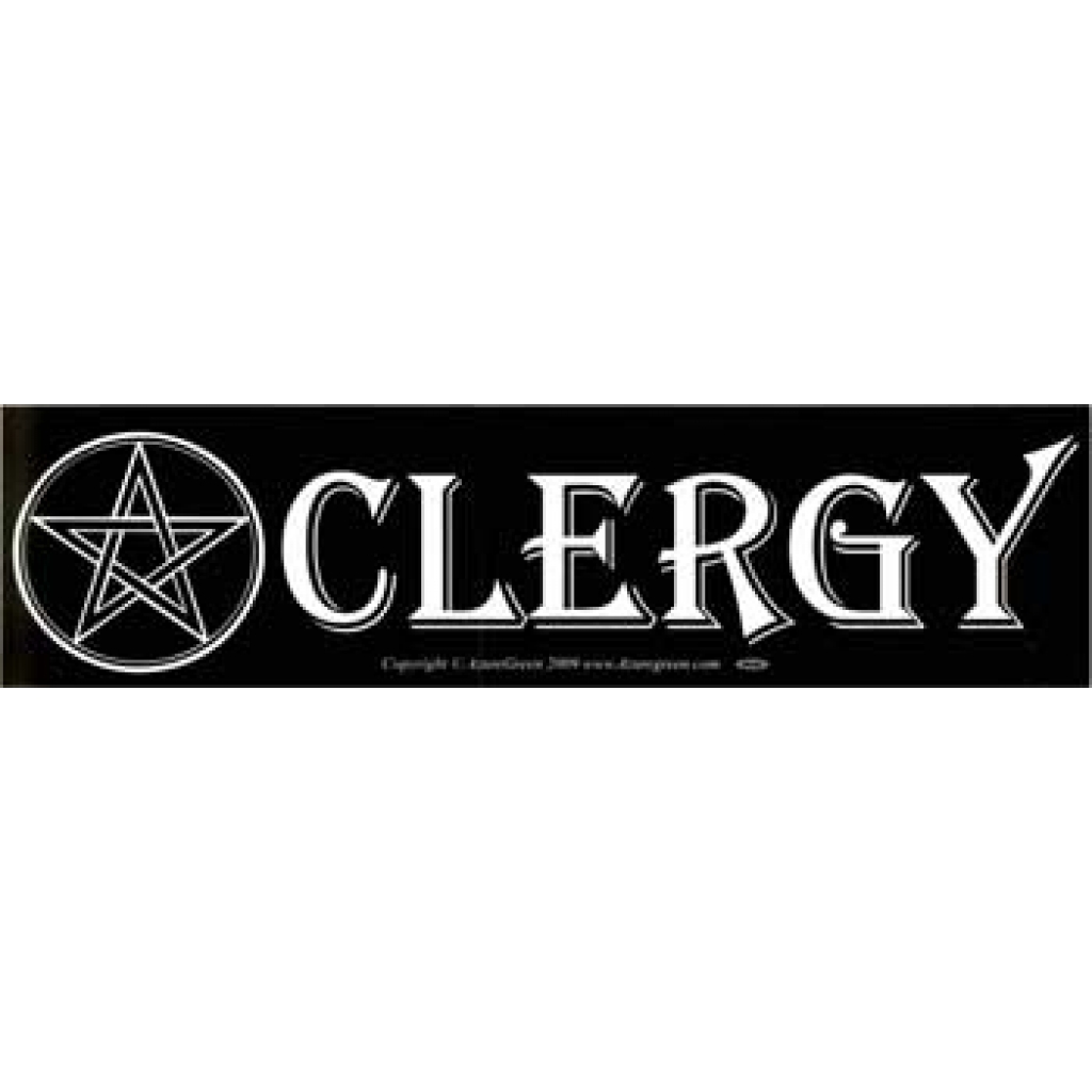 Clergy Bumper Sticker with Pentacle