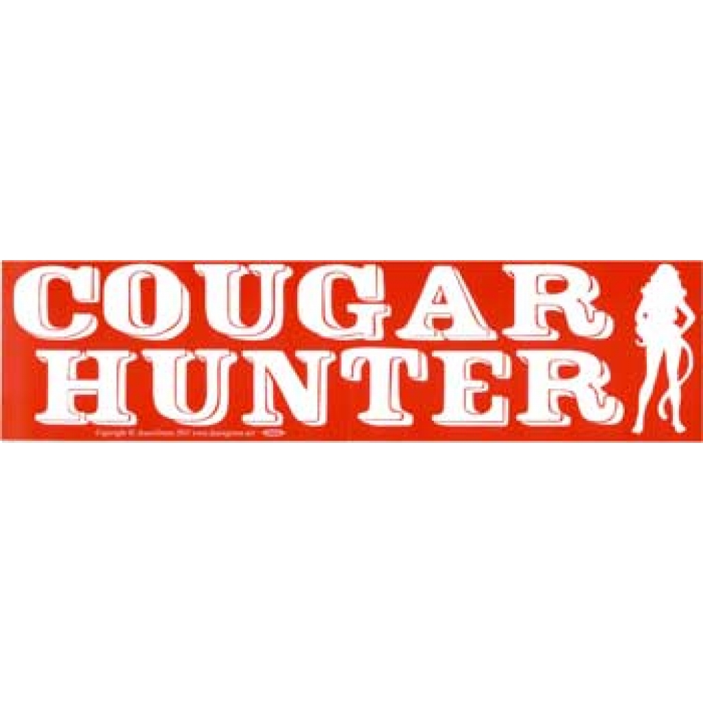 Bold Cougar Hunter Bumper Sticker