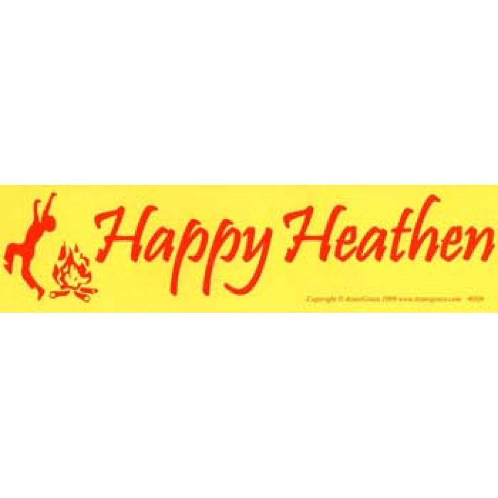 Happy Heathen Bumper Sticker - Expression of Belief