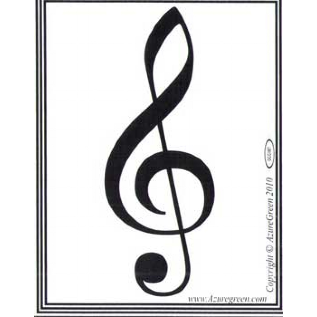 Treble Clef Bumper Sticker