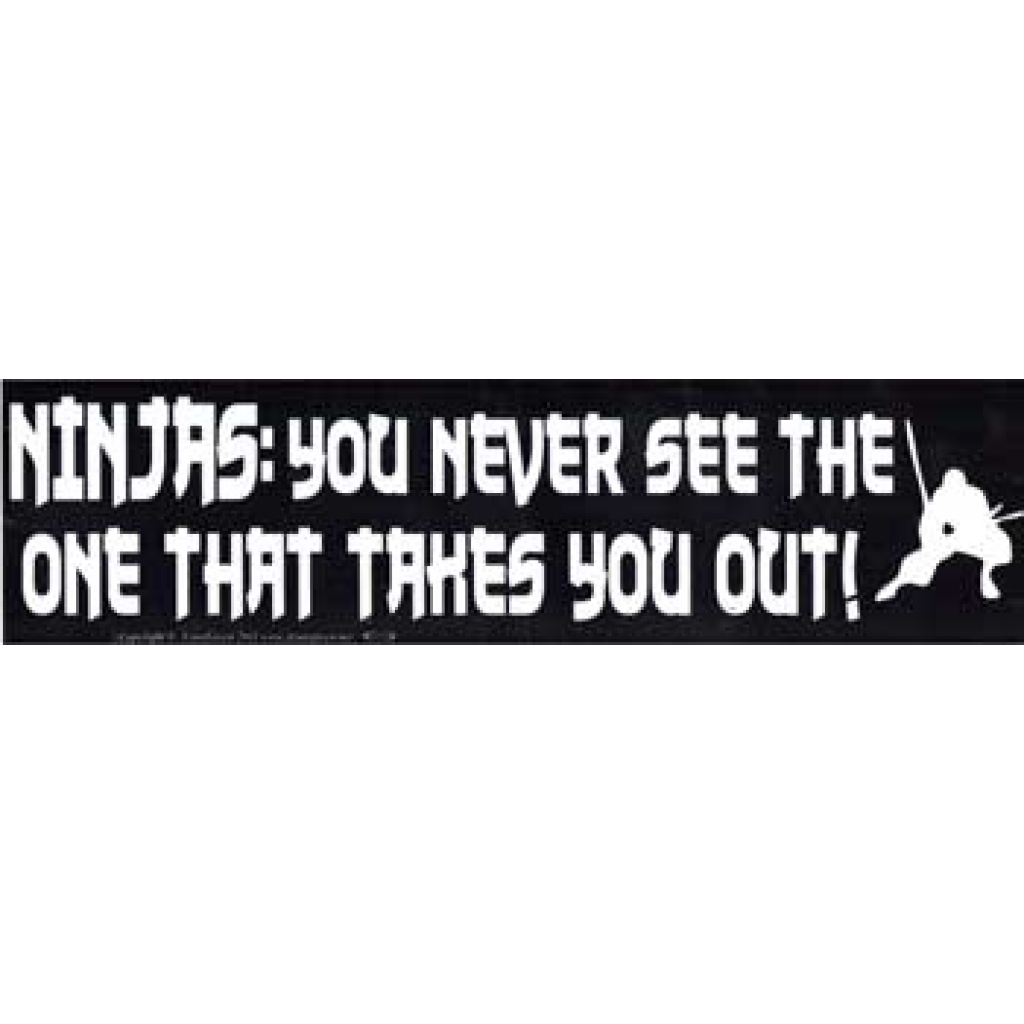 Ninjas: You Never See the One That Takes You Out Bumper Sticker