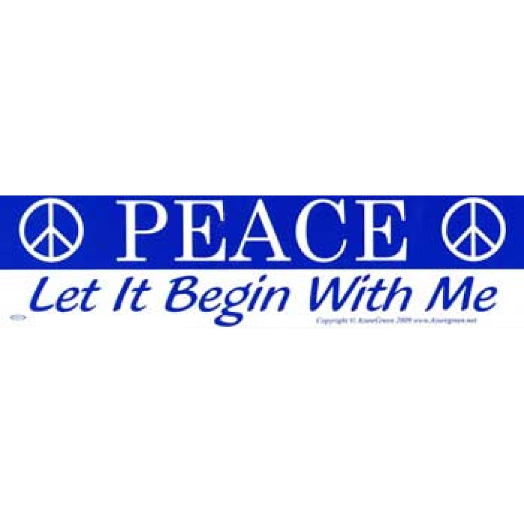 Peace: Let It Begin With Me - Spiritual Reflection